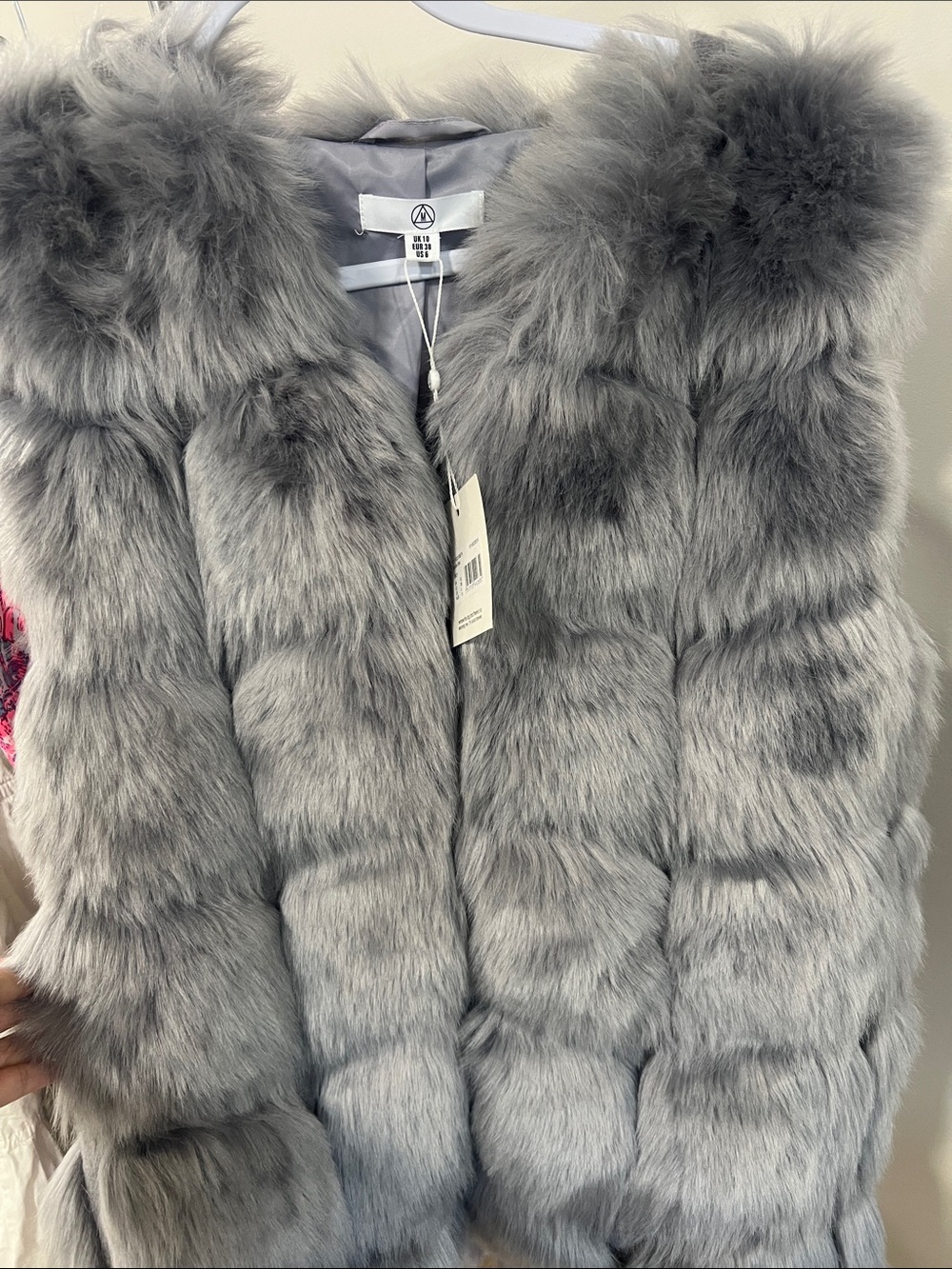 Missguided Grey Faux Fur Vest - Women's Cozy Outerwear